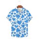 thumbnail image 5 of Camisas de Manga Larga para Hombres Día de San Valentín Impreso Botón Solapa, Camisa de Manga Corta Casual para Regalos, 5 of 9