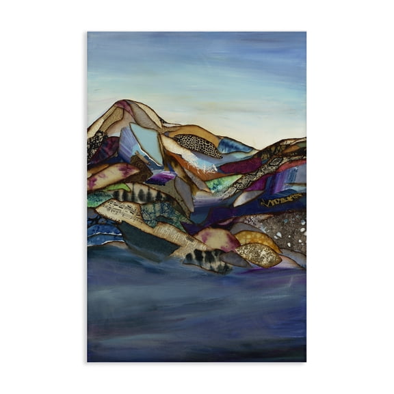 Stupell Industries Eclectic Patchwork Collaged Mountains Canvas Art, 16 x 24, by Van Horne-Borcherding