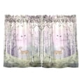 thumbnail image 7 of Yayeee Kitchen Curtains Tier Pair Light Filtering 27"x36" Rod Pocket Short Cafe Window Panel, Purple Deer, 7 of 7