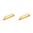 thumbnail image 4 of Riwesomey manija de los muebles aleación de aluminio perillas de hardware sin perforaciones mejora tiradores de puertas resistentes al desgaste hogar Oro/192mm 2piezas Riwesomey CBP384548, 4 of 5
