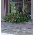 thumbnail image 2 of Plow & Hearth Indoor/Outdoor Blue Ridge Window Swag w/ Battery-Operated Lights, 2 of 2