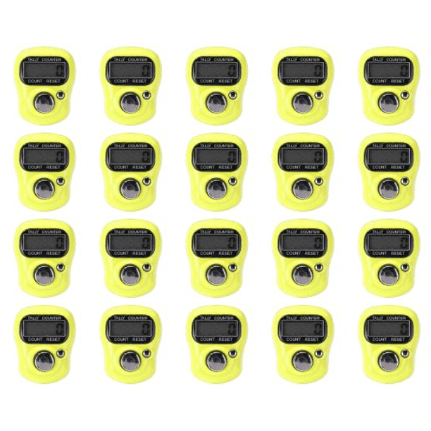 Contador Mini Finger LCD Electrónico Digital Rango 0-99999 Amarillo