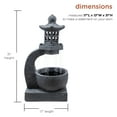 thumbnail image 4 of Alpine Corporation 31"H Outdoor Tranquil Zen Pagoda Fountain with LED Lights, Gray, 4 of 13