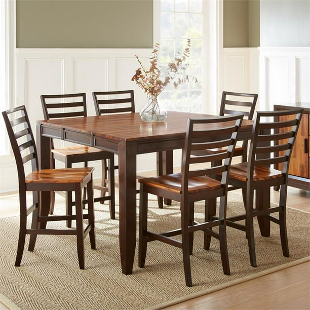Abaco Two-Tone Cordovan Cherry 7-Piece Counter Height Dining Set ...
