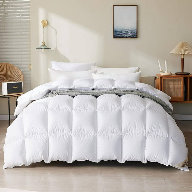 Feathers Down Comforter Queen/Full Size Lightweight For Summer Hotel