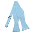 thumbnail image 1 of NYFASHION101 Men's Solid Color Adjustable Self-Tie Bow Tie, Powder Blue, 1 of 1