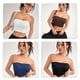 thumbnail image 2 of Stylish Ribbed Knit Tube Top Strapless Sleeveless Backless Bandeau Vest Solid Color Skinny Shirt for Fashionable Women navy blue L, 2 of 4