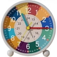thumbnail image 1 of Reloj despertador para niños, despertador con luz nocturna, despertador recargable de dibujos animados con movimiento de barrido de segundos, despertador analógico, alarma de campana C, 1 of 5