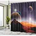 thumbnail image 5 of Ambesonne Nebula Shower Curtain, Solar Sky Orbit Comet, 69"Wx84"L, Purple Dark Orange, 5 of 5