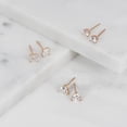 thumbnail image 2 of Marisol & Poppy CZ Trio Studs Set in Sterling Silver for Women, Teen, Unisex, 2 of 4
