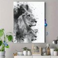 thumbnail image 4 of UXIEQU Lion Head Splash Art Canvas Wall Art Print 15.75x11.81 Inches, 4 of 8
