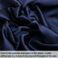 thumbnail image 4 of Ntbay 2 Pack Silky Satin King Pillowcases for Hair and Skin, Luxury and Soft Pillow Cases with Envelope Closure, 20" x 36", Navy Blue, 4 of 6
