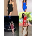 thumbnail image 2 of Women's Strap Bandage Dress Strap Mini Bodycon Wedding Guest Dresses Cocktail Club Party Formal Gowns, 2 of 7