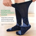 thumbnail image 3 of UNEEI Diabetic Socks for Men & Women , 5 Pairs Seamless Knee High Socks with Non Binding, Wide Top & Loose Fit Comfort for Swollen Feet , Size 11–13, 3 of 7
