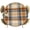 Blue, variant on Round Table Cover 36-44 Inch Warm Brown Checked Waterproof Reusable Table Cloth Round Fitted Vinyl Tablecloth with Elastic Edged for Parties Outdoors, Fall Farmhouse Buffalo Plaid