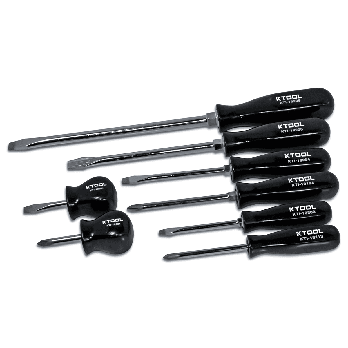 K-Tool 19900 8-pc Screwdriver Set with Green Square Handles
