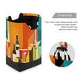 thumbnail image 3 of Yayeee Freestanding Laundry Hamper with Handle Collapsible Large Storage Basket for Clothes, Colorful Cocktails, 3 of 7