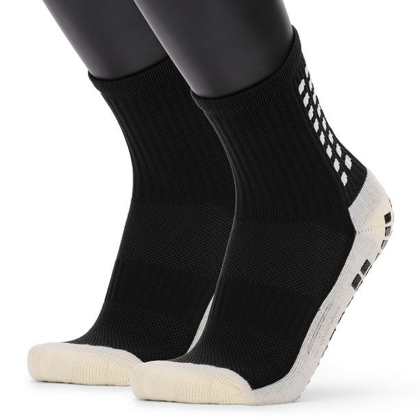 wonhag Men's Soccer Grip Socks Non Skid Athletic Anti Slip Gripper Non Slip  Socks Sports Football Black Socks 1 Pair at  Men's Clothing store