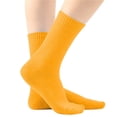 thumbnail image 3 of ITSAME Girls Boys Solid Color Crew Socks Cotton Blend Casual Straight Tube Socks for Daily School Orange Size Free Size, 3 of 6