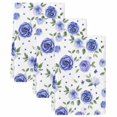 thumbnail image 2 of Blue Flowers Kitchen Towels Set of 3, Farmhouse Botanical Floral Leaves Country Absorbent Dish Towels for Kitchen, Microfiber Hand Towel, Quick Drying Tea Towel for Cleaning Decorative Dishcloths, 2 of 7