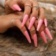 thumbnail image 2 of Uñas postizas extralargas de color morado, uñas postizas de bailarina, cobertura completa brillante, uñas artificiales para mujeres y niñas, 24 Uds., 2 of 5