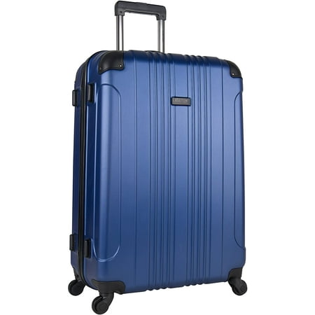 Kenneth Cole Reaction Out Of Bounds Luggage Collection Lightweight Durable Hardside 4-Wheel Spinner Travel Suitcase Bags, Cobalt Blue, 28-Inch Checked