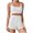 White, variant on HUJlwoi Women's Flannel Pajama Sets Sleeveless Padded Cami Tops with Soft Comfy Shorts Set Thermal Loungewear 2 Piece Pj Set