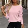 thumbnail image 5 of Yotami Sweaters for Women, Boat Neck Puff Long-Sleeve Knit Pullover Top for Casual Fall Outerwear, 5 of 5