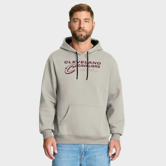 Men's Fanatics Off White Cleveland Cavaliers Crossover Collection Blocked Shot Premium Pullover Hoodie