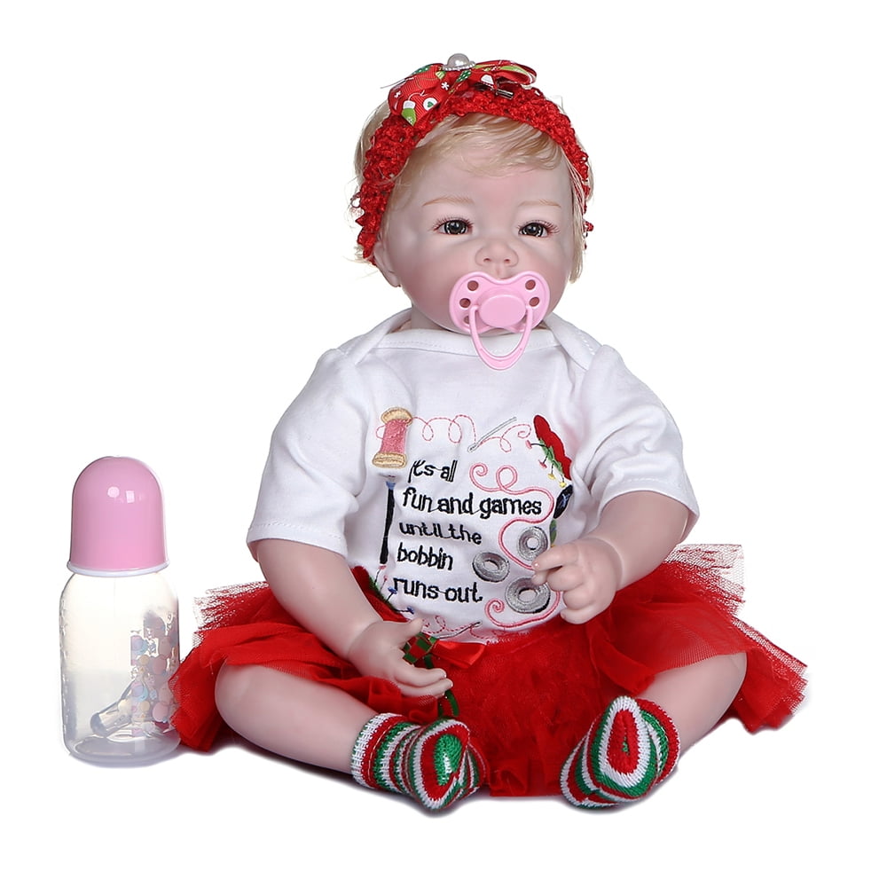 Decdeal Reborn Dolls 22 Inch Lifelike Weighted Baby Soft Body