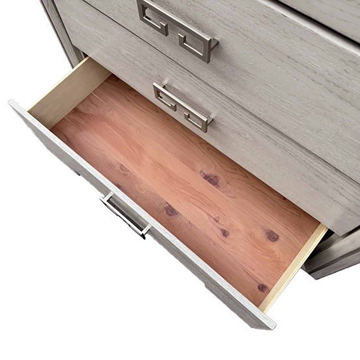 Furniture of America Elres Adult Modern 5-Drawer Solid Wood Vertical Dresser, Rustic White