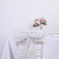 thumbnail image 4 of BalsaCircle 5 Silver Polyester Metallic Fringe Chair Sashes Wedding Party Events Reception Home Decorations Supplies, 4 of 8