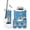 Color 2, variant on Bathroom Accessory Set 6 Piece Colorful Tropical Monstera Plant Vibrant Striped Trash can, Toothbrush Holder, Toothbrush Cup, Soap Dispenser, Soap Dish, Toilet Brush Holder