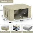 thumbnail image 2 of Sorbus Medium Clothes Storage Bag, Foldable with Clear Window, Lids, and Handles, for Bedroom, Closet Organization, 2 of 6