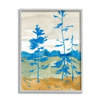 Stupell Industries Contemporary Nature Landscape Painting Gray Framed Art Print Wall Art, Design by Jacob Green
