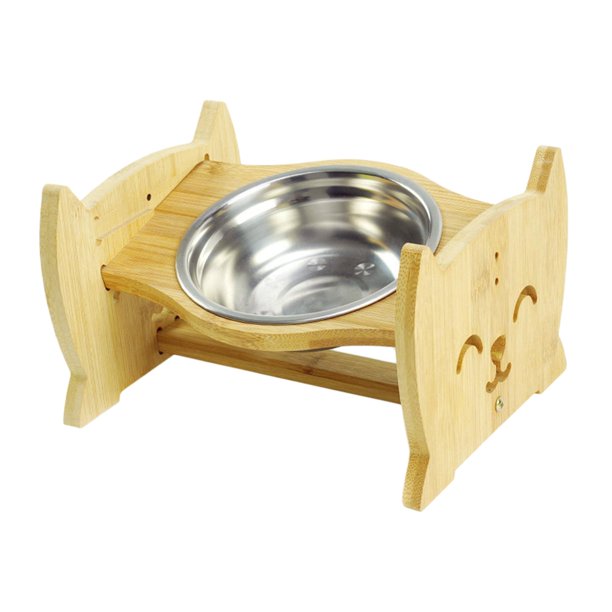 Tazón de comida para gatos jinwen elevado comedero para mascotas plato de alimentación antideslizantes portátiles 19cmx23.8cmx13.5cm Cuencos para gatos elevados