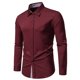 thumbnail image 4 of pstuiky camisetas de manga larga para hombre, Camisa vaquera informal de manga larga con cuello abatible y bolsillo abotonado para hombre top de hombre xl, 4 of 8