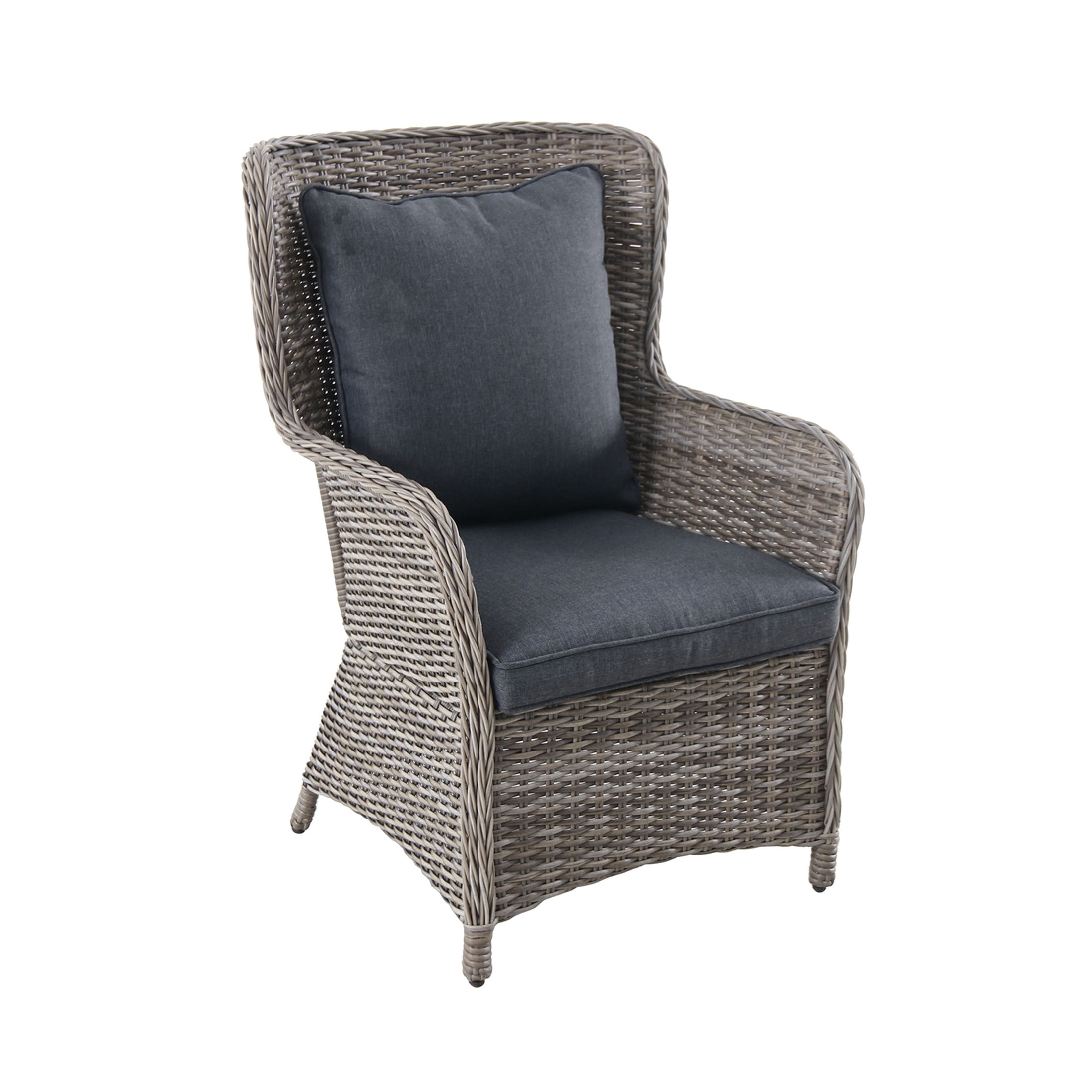 Better Homes & Gardens Victoria Wicker 5-Piece Outdoor Patio Dining Set with Table, Gray