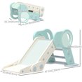 thumbnail image 3 of Qaba Toddler Slide Indoor, Foldable Kids Slide for 1.5-3 Years Old, Green, 3 of 10