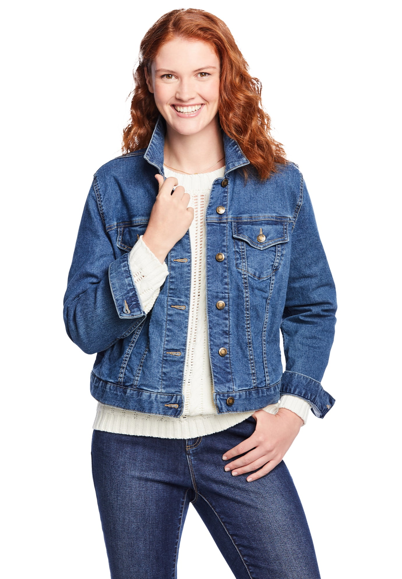 stretch denim jacket womens