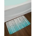 thumbnail image 2 of Rustic Bath Mat, Wood Panels Background with Digital Tones Effect Country House Art Image, Non-Slip Plush Mat Bathroom Kitchen Laundry Room Decor, 29.5 X 17.5 Inches, Pale Blue and Grey, Ambesonne, 2 of 2