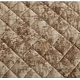 thumbnail image 4 of Chezmoi Collection Lux Tan Velvet Quilt Queen Set, 3-Piece Lush Plush Distressed Velvet Bedding All Season Lightweight Bedspread Brushed Microfiber Reverse with Diamond Stitch Quilting, 4 of 9