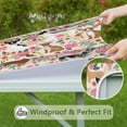 thumbnail image 6 of Chihuahua Dog and Flower Square Fitted Tablecloth with Elastic Edge,Square Table Cover,Washable Elastic Table Cover for Home Kitchen Party Decor 34"x34", 6 of 6