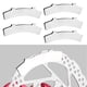thumbnail image 4 of 5x Pastillas de freno de bicicleta, herramientas auxiliares de montaje, espaciador de ajuste, herramienta para bicicleta Rectángulo, 4 of 9