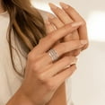 thumbnail image 3 of LUNVKY 4PCS S925 Sterling Silver Plated Rings for Women Non Tarnish Fashion CZ Thumb Pinky Stackable Ring Set Birthday Graduation Jewelry Gifts Her Teen Adults Girlfriend Size 5/6/7/8/9/10, 3 of 6