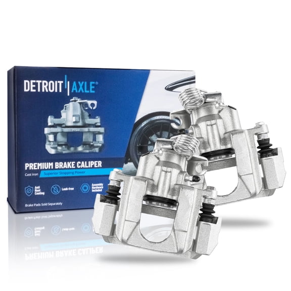 Detroit Axle - 2pc Rear Brake Calipers for 11-19 Ford Explorer 13-19 Taurus 10-14 Flex Lincoln MKT Disc Brake Calipers w/Brackets 2012 2013 2014 2015 2016 2017 2018 2019 Replacement Assembly