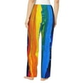 thumbnail image 2 of Bixox Women's Rainbow Colored Patterned Pajama Pants Loungewear, 2 of 5