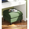 thumbnail image 5 of Welzona 26.7" Teddy Fabric Storage Ottoman, Square Footrest Bench with Hidden Compartment, Tool-Free Assembly, Green, 5 of 8