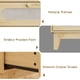 thumbnail image 5 of 3-cajón wood cómoda para dormitorio: rattan chest of cajón, nightstand para sala de estar, entrada, y hallway (31.5 l x 15.7 in w x 31.2 in h, light oak), 5 of 7