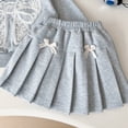 thumbnail image 4 of Vividxx Girls Outfits Sets 2PCS Fall Winter Casual Lace Bowknot Hoodie Skirt Toddler Kids Outfits Sets For Ages 2-10 Years Solid Color O-Neck Trendy Dailywear, 4 of 9